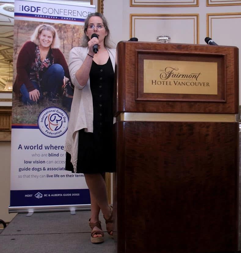 Lucy Michaliszyn presenting at the IGDF Conference